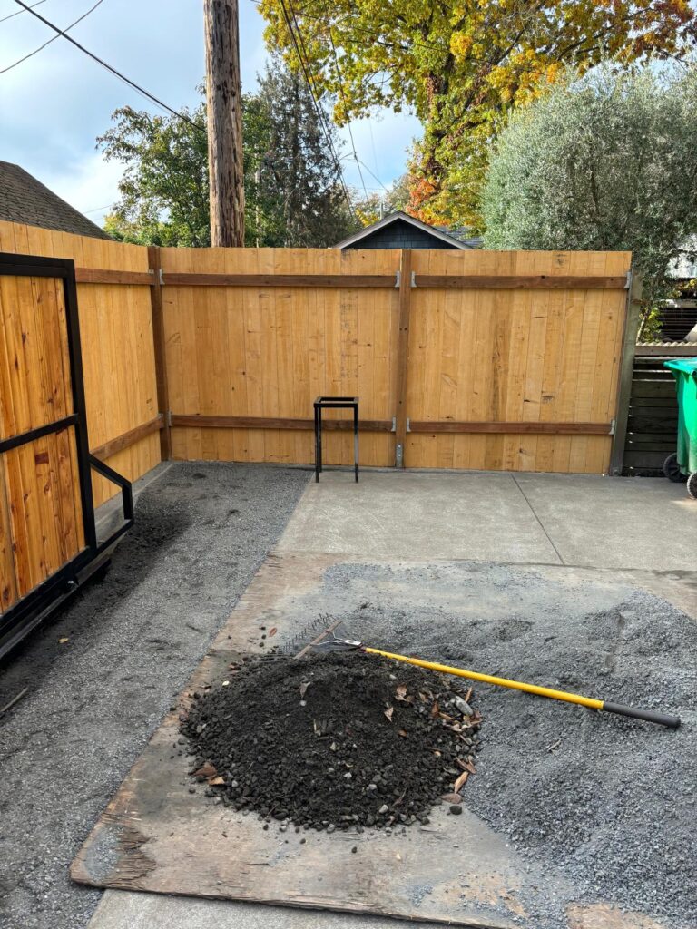 new wood fence installation