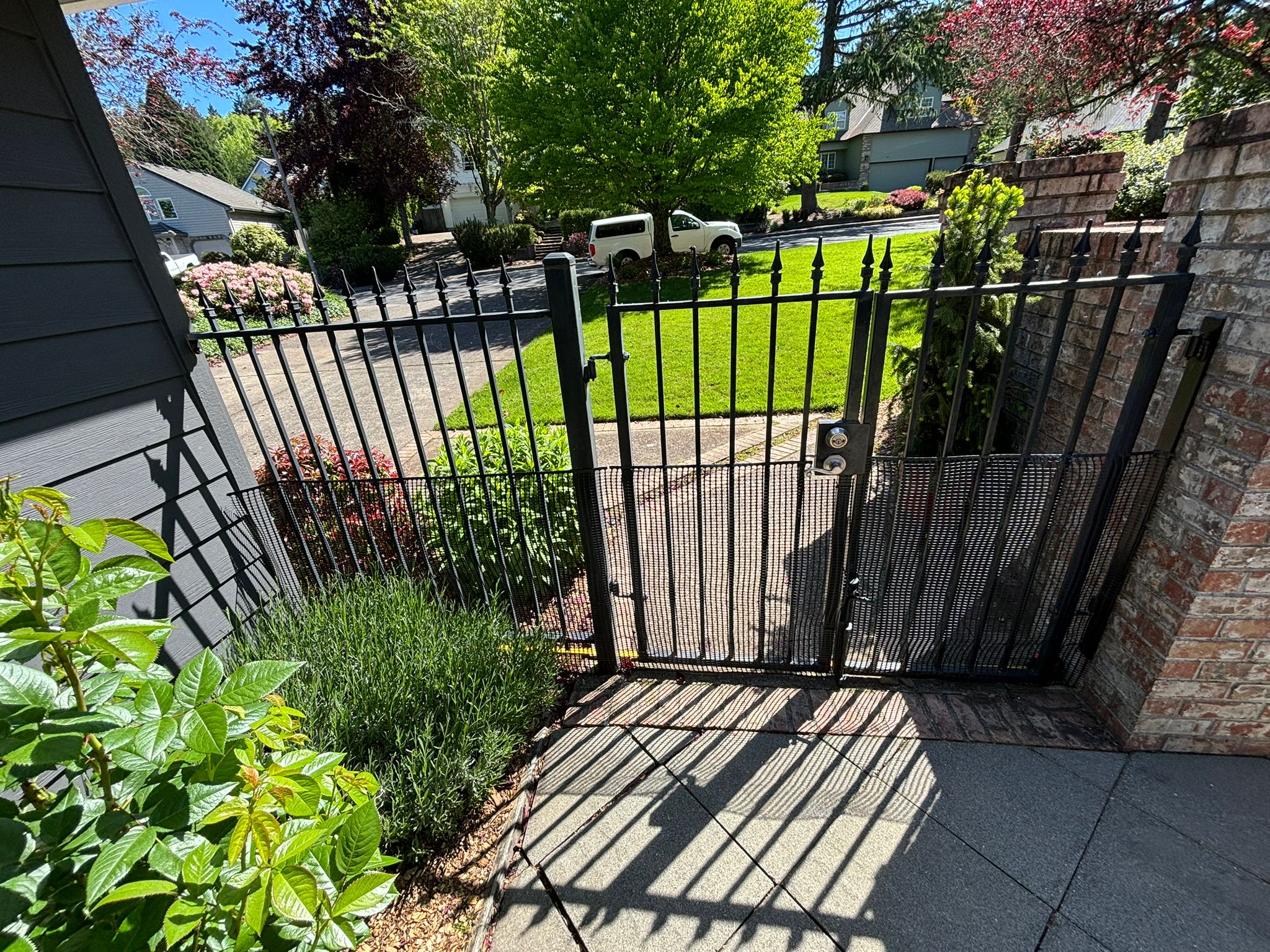 Pedestrian gate and fence replacement in Portland Oregon BEFORE